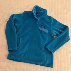Turquoise snap neck Patagonia jacket